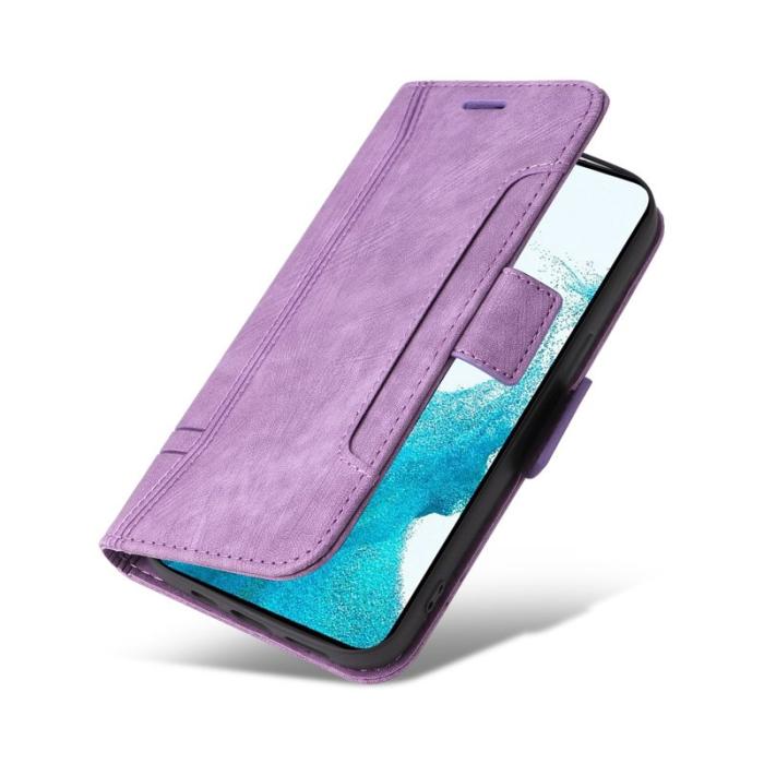 BETOPNICE - BETOPNICE 001 Samsung Galaxy S23 Fodral PU Läder - Lila