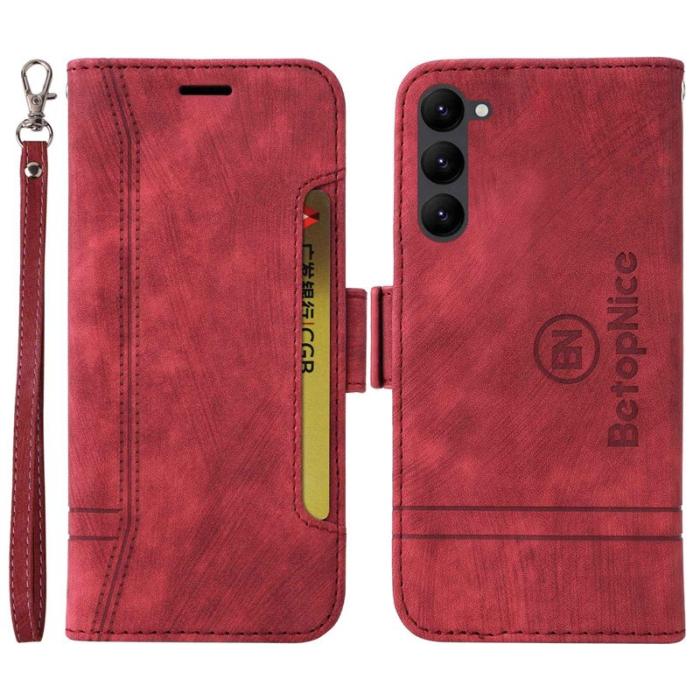 BETOPNICE - BETOPNICE 001 Samsung Galaxy S23+ Fodral PU Läder - Röd