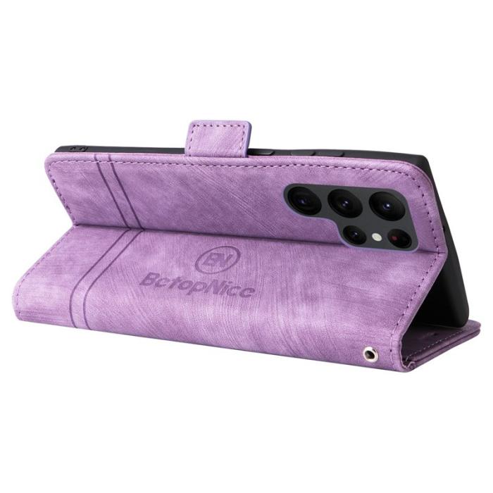 BETOPNICE - BETOPNICE 001 Samsung Galaxy S23 Ultra Fodral Konstläder - Lila
