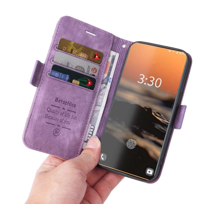 BETOPNICE - BETOPNICE 001 Samsung Galaxy S23 Ultra Fodral Konstläder - Lila