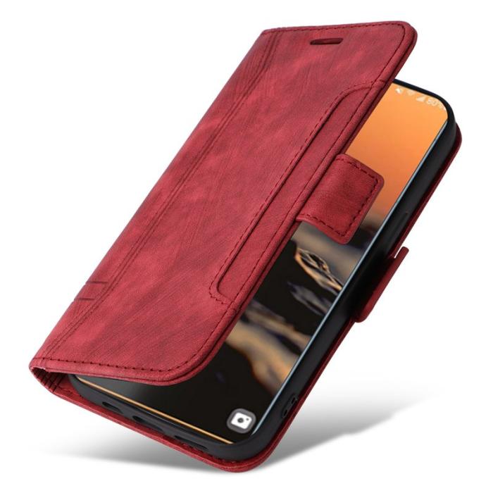 BETOPNICE - BETOPNICE 001 Samsung Galaxy S23 Ultra Fodral - PU Läder - Röd