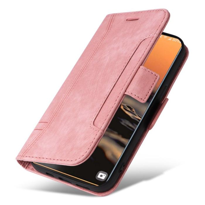 BETOPNICE - BETOPNICE 001 Samsung Galaxy S23 Ultra Fodral PU Läder - Rosa