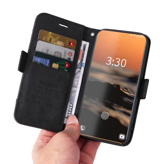 BETOPNICE - BETOPNICE 001 Samsung Galaxy S23 Ultra Fodral - PU Läder - Svart