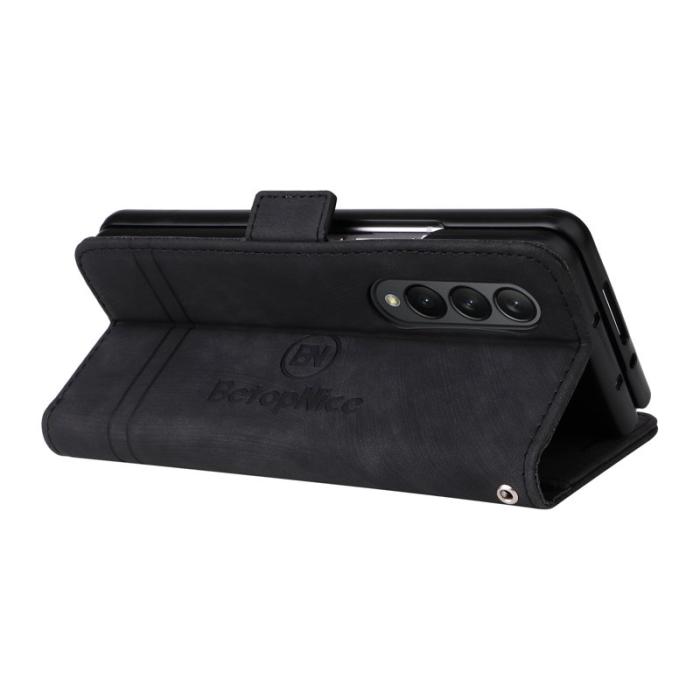 BETOPNICE - BETOPNICE 001 Samsung Galaxy Z Fold3 5G Fodral PU Läder - Svart