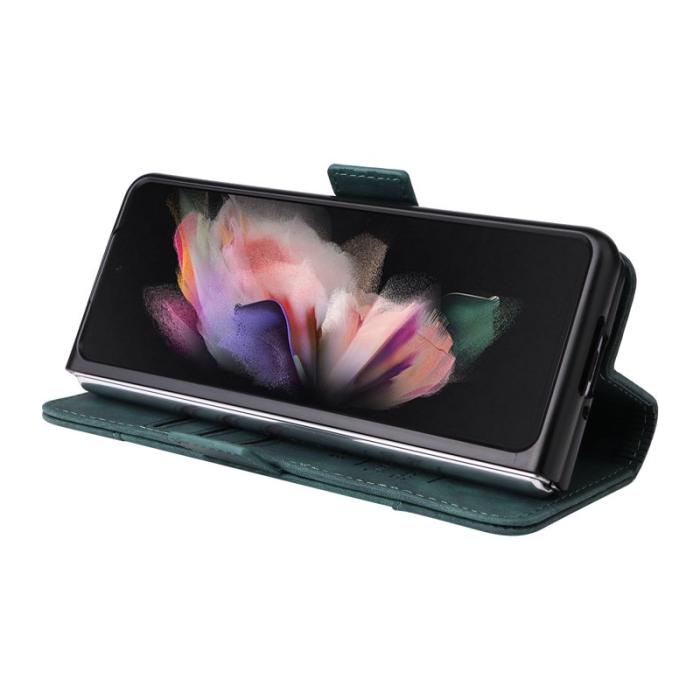 BETOPNICE - BETOPNICE 001 Samsung Galaxy Z Fold3 Fodral PU Läder - Grön
