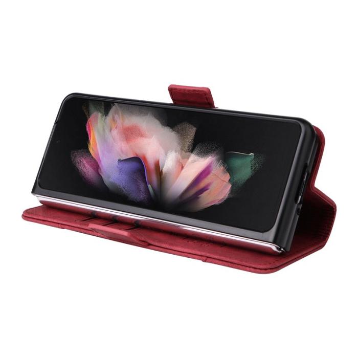 BETOPNICE - BETOPNICE 001 Samsung Galaxy Z Fold3 Fodral PU Läder - Röd