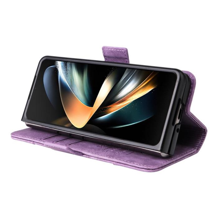 BETOPNICE - BETOPNICE 001 Samsung Galaxy Z Fold4 Fodral PU Läder - Lila