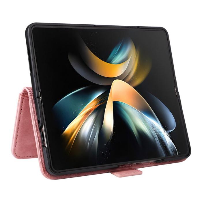 BETOPNICE - BETOPNICE 001 Samsung Galaxy Z Fold4 Fodral - PU Läder - Pink