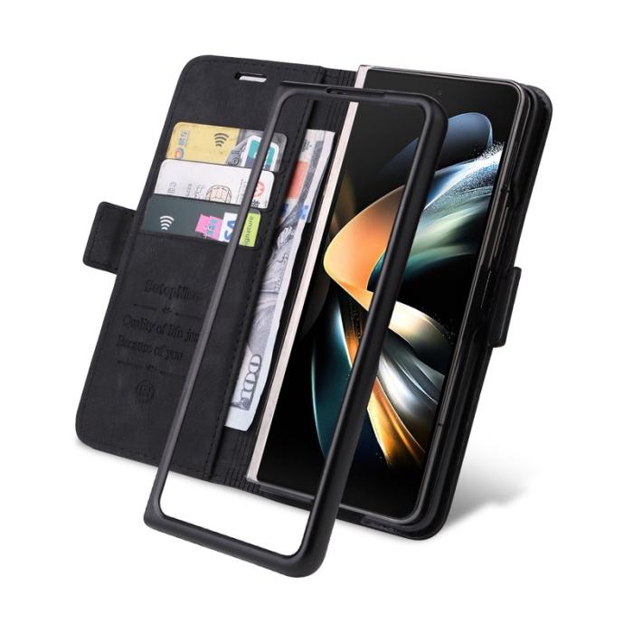 BETOPNICE - BETOPNICE 001 Samsung Galaxy Z Fold4 Fodral - PU Läder - Svart