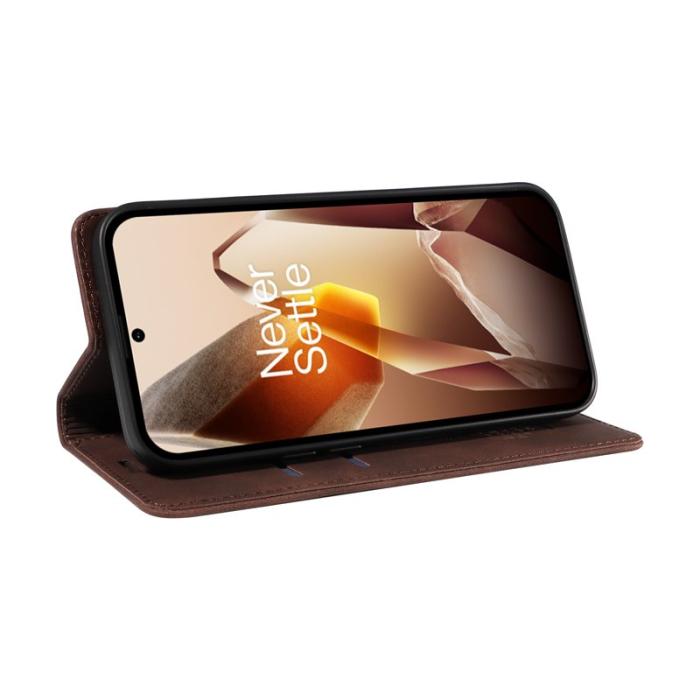 BETOPNICE - BETOPNICE 003 för OnePlus 13 Wallet Fodral Äkta läder - Brun