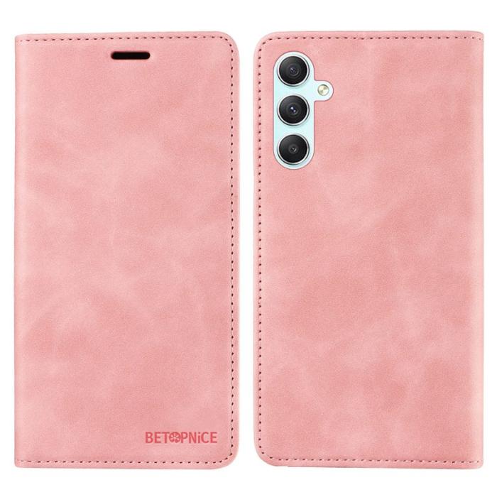 BETOPNICE - BETOPNICE 003 för Samsung Galaxy A34 5G Fodral - PU Läder - Pink