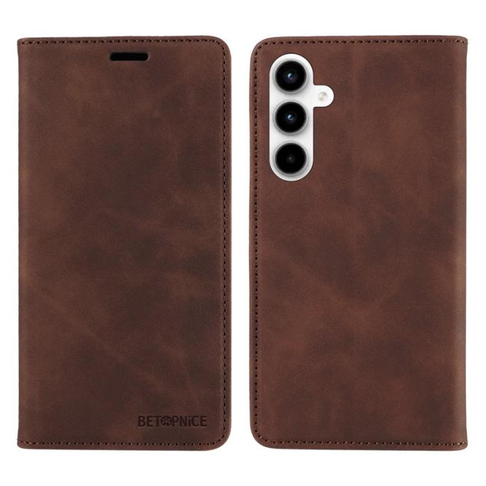 BETOPNICE - BETOPNICE 003 för Samsung Galaxy A35 5G Fodral - Äkta läder - Brun