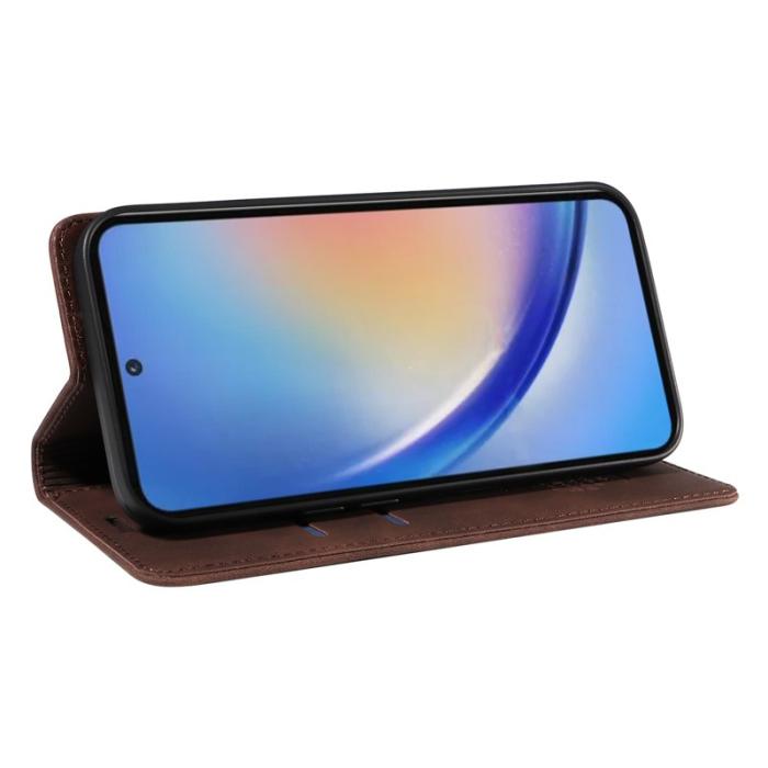 BETOPNICE - BETOPNICE 003 för Samsung Galaxy A35 5G Fodral - Äkta läder - Brun