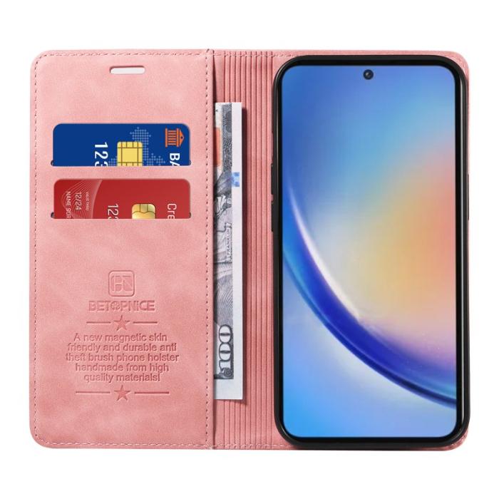 BETOPNICE - BETOPNICE 003 för Samsung Galaxy A35 5G Fodral - Konstläder - Pink
