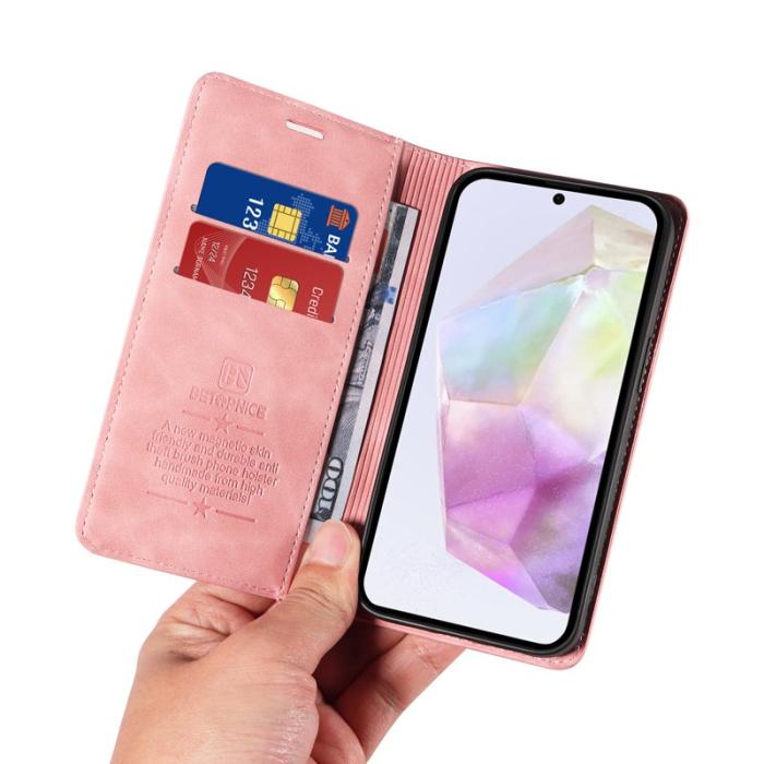 BETOPNICE - BETOPNICE 003 för Samsung Galaxy A36 5G Fodral Äkta läder - Rosa