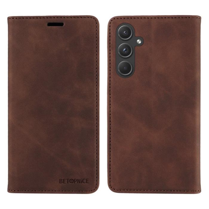 BETOPNICE - BETOPNICE 003 för Samsung Galaxy A55 5G Fodral Äkta läder - Brun