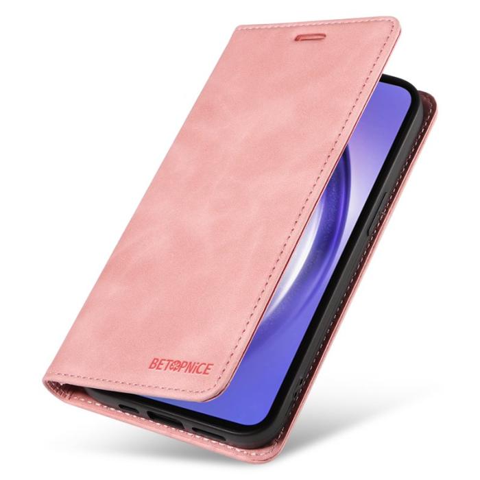 BETOPNICE - BETOPNICE 003 för Samsung Galaxy A55 5G Fodral Äkta läder - Rosa