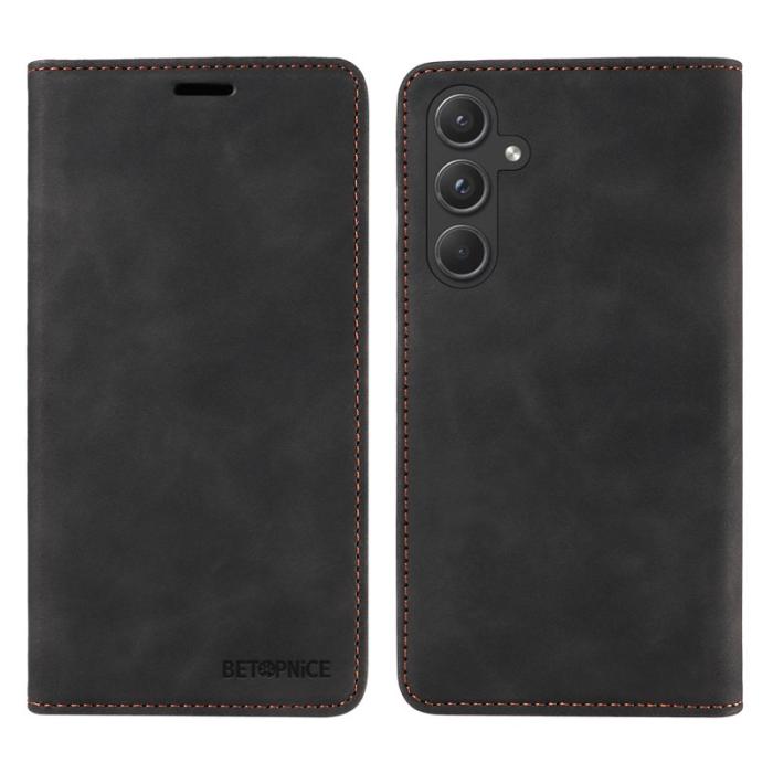 BETOPNICE - BETOPNICE 003 för Samsung Galaxy A55 5G Fodral Äkta läder - Svart