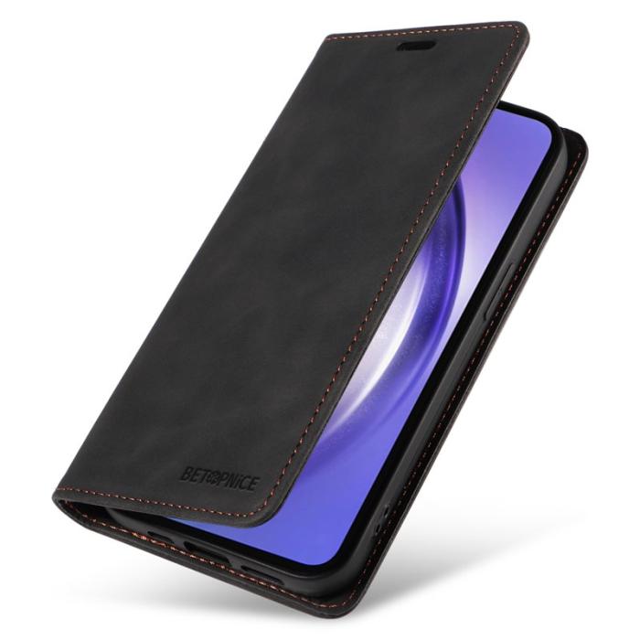 BETOPNICE - BETOPNICE 003 för Samsung Galaxy A55 5G Fodral Äkta läder - Svart