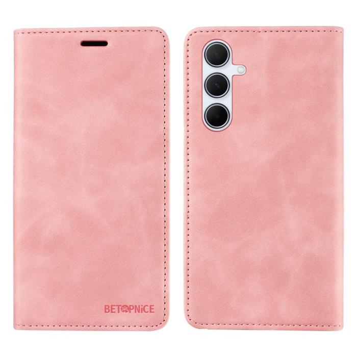 BETOPNICE - BETOPNICE 003 för Samsung Galaxy A56 5G Fodral Äkta läder - Rosa