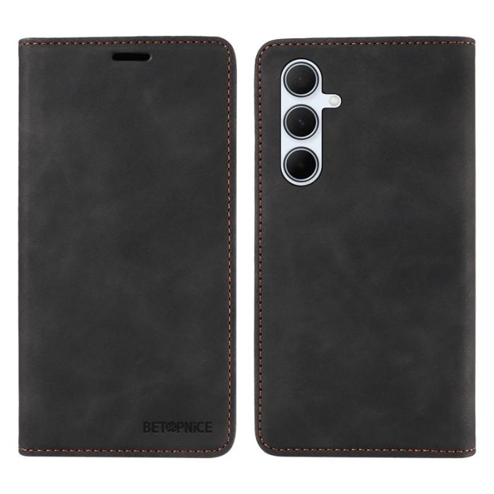 BETOPNICE - BETOPNICE 003 för Samsung Galaxy A56 5G Fodral Äkta läder - Svart