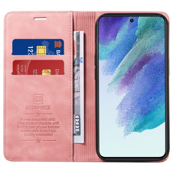BETOPNICE - BETOPNICE 003 för Samsung Galaxy S21 4G/5G Fodral - PU Läder - Rosa