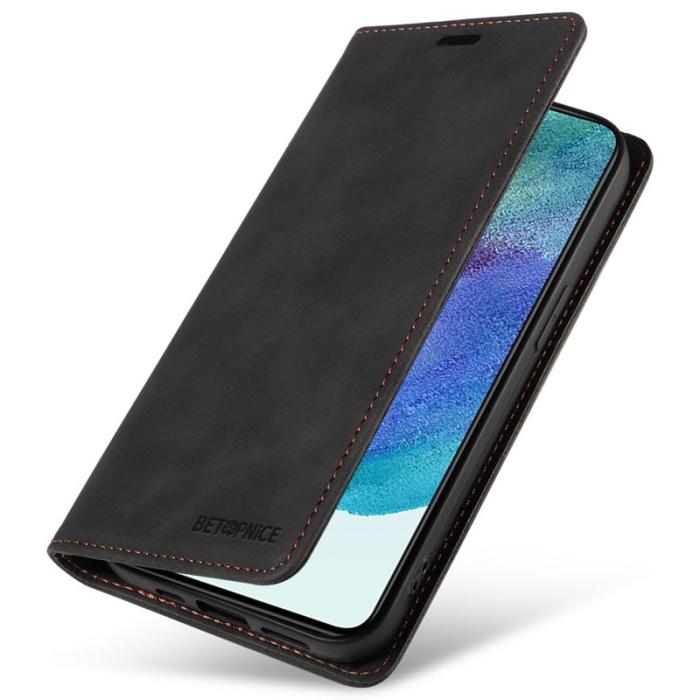 BETOPNICE - BETOPNICE 003 för Samsung Galaxy S21 Fodral PU Läder - Svart