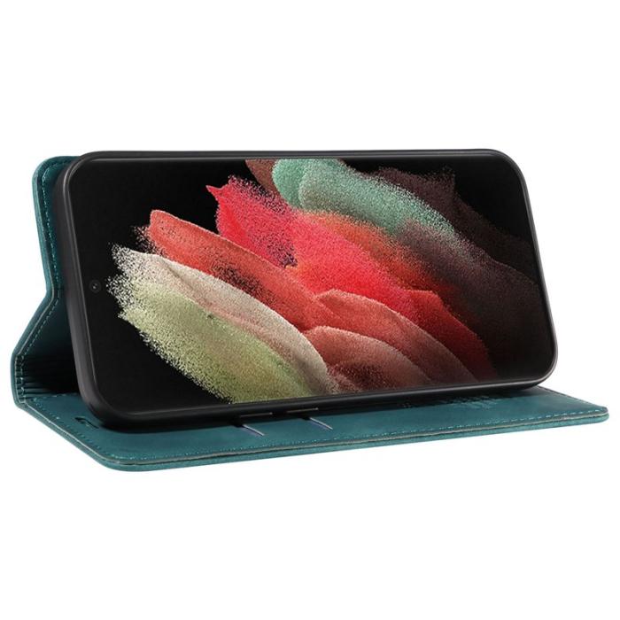 BETOPNICE - BETOPNICE 003 för Samsung Galaxy S21 Ultra Fodral Äkta läder - Grön