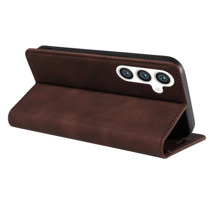 BETOPNICE - BETOPNICE 003 för Samsung Galaxy S24 Fodral Äkta läder - Brun