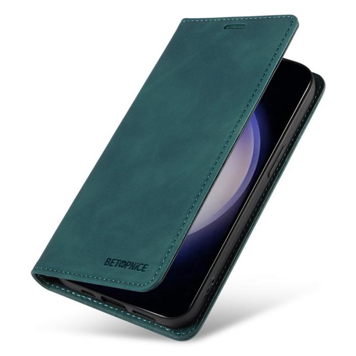 BETOPNICE - BETOPNICE 003 för Samsung Galaxy S24 Fodral Äkta läder - Grön