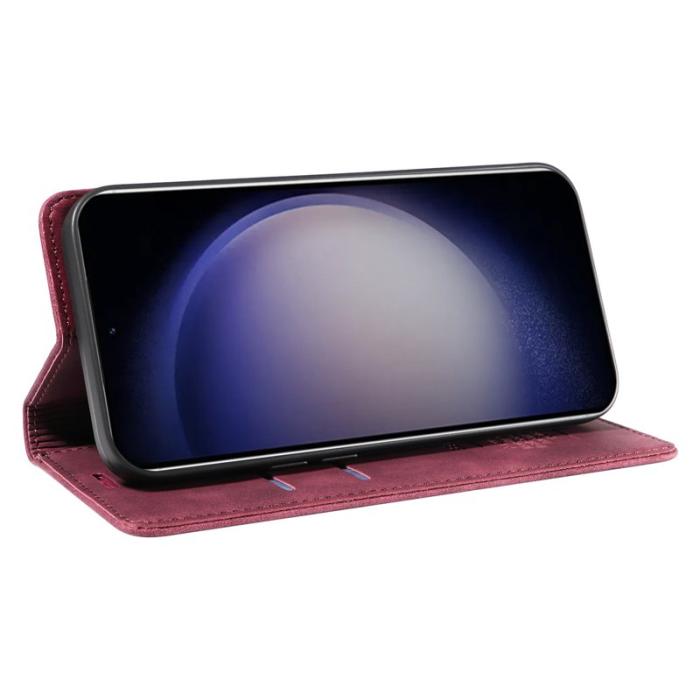 BETOPNICE - BETOPNICE 003 för Samsung Galaxy S24 Fodral Äkta läder - Röd