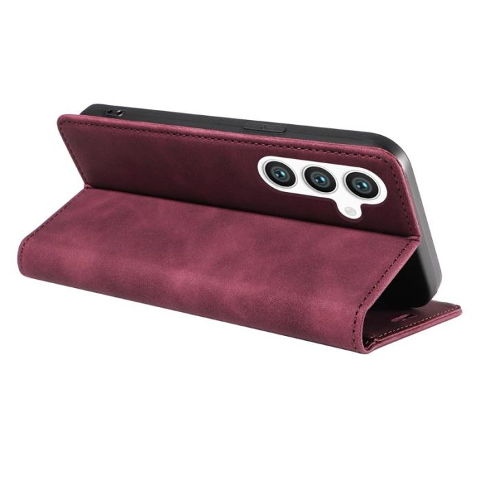 BETOPNICE - BETOPNICE 003 för Samsung Galaxy S24 Fodral Äkta läder - Röd