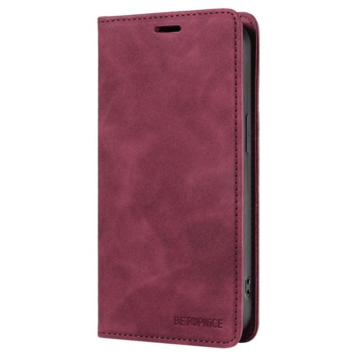 BETOPNICE - BETOPNICE 003 för Samsung Galaxy S24 Fodral Äkta läder - Röd