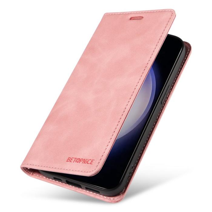 BETOPNICE - BETOPNICE 003 för Samsung Galaxy S24+ Fodral Äkta läder - Rosa
