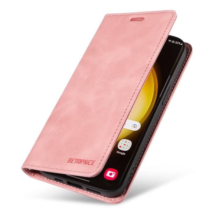 BETOPNICE - BETOPNICE 003 för Samsung Galaxy S24 Ultra Fodral - Äkta läder - Pink