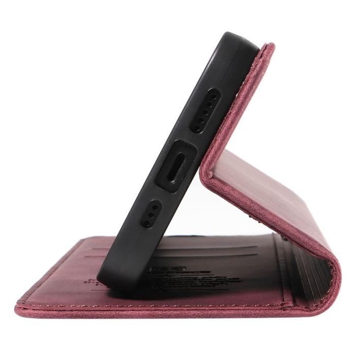 BETOPNICE - BETOPNICE 003 för Samsung Galaxy S24 Ultra Plånboksfodral Konstläder - Röd