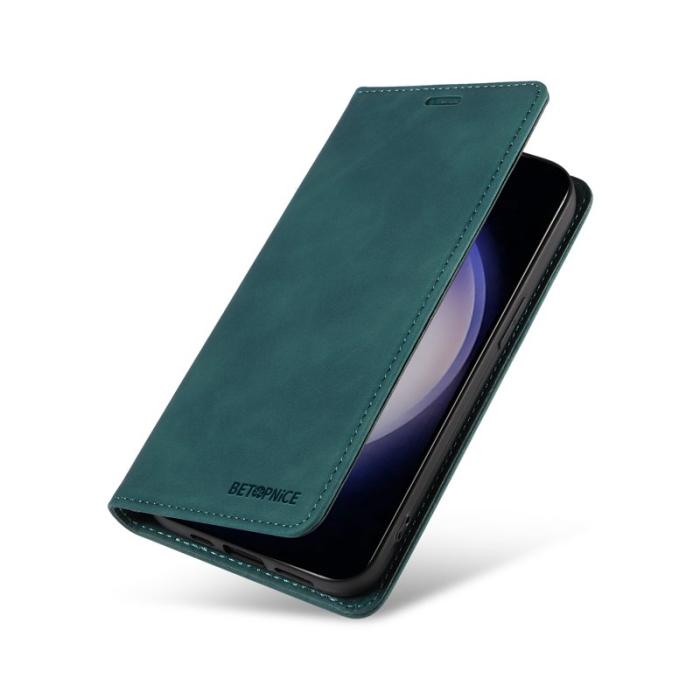 BETOPNICE - BETOPNICE 003 för Samsung Galaxy S25+ Fodral Äkta läder - Grön