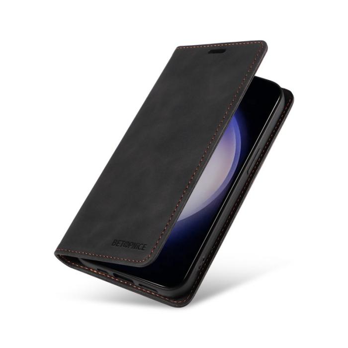 BETOPNICE - BETOPNICE 003 för Samsung Galaxy S25+ Fodral i Äkta Läder - Svart