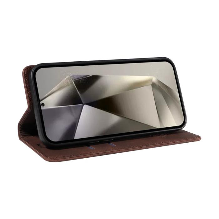 BETOPNICE - BETOPNICE 003 för Samsung Galaxy S25 Ultra Fodral Äkta läder - Brun