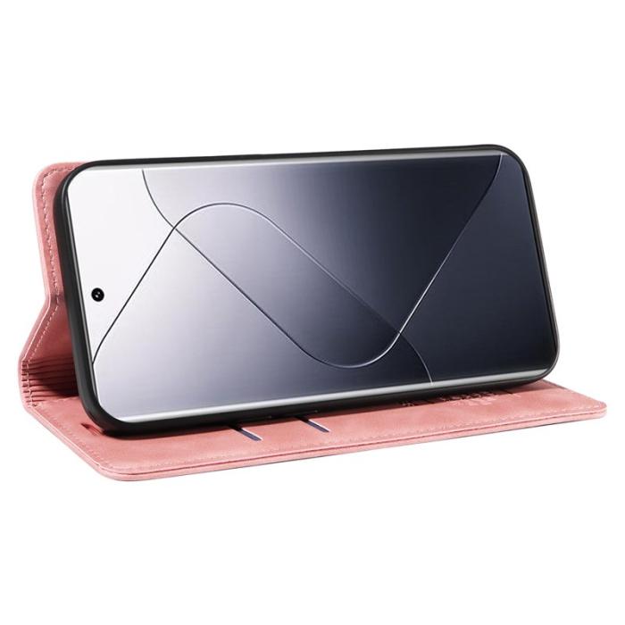 BETOPNICE - BETOPNICE 003 för Xiaomi 14 Pro Fodral Äkta läder - Pink