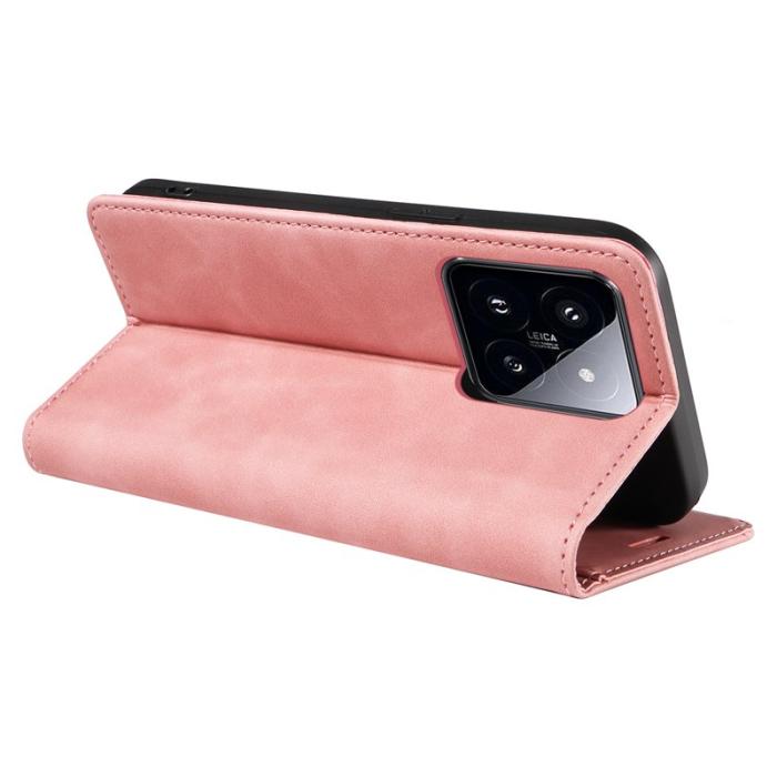BETOPNICE - BETOPNICE 003 för Xiaomi 14 Pro Fodral Äkta läder - Pink