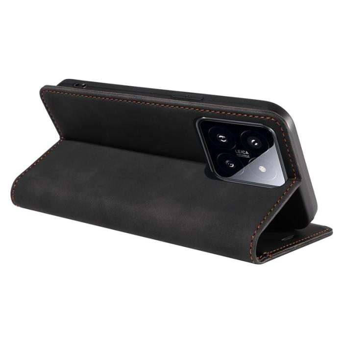 BETOPNICE - BETOPNICE 003 för Xiaomi 14 Pro Fodral Äkta läder - Svart