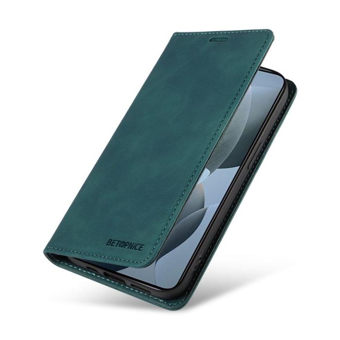 BETOPNICE - BETOPNICE 003 för Xiaomi 14T Fodral i Äkta läder - Grön