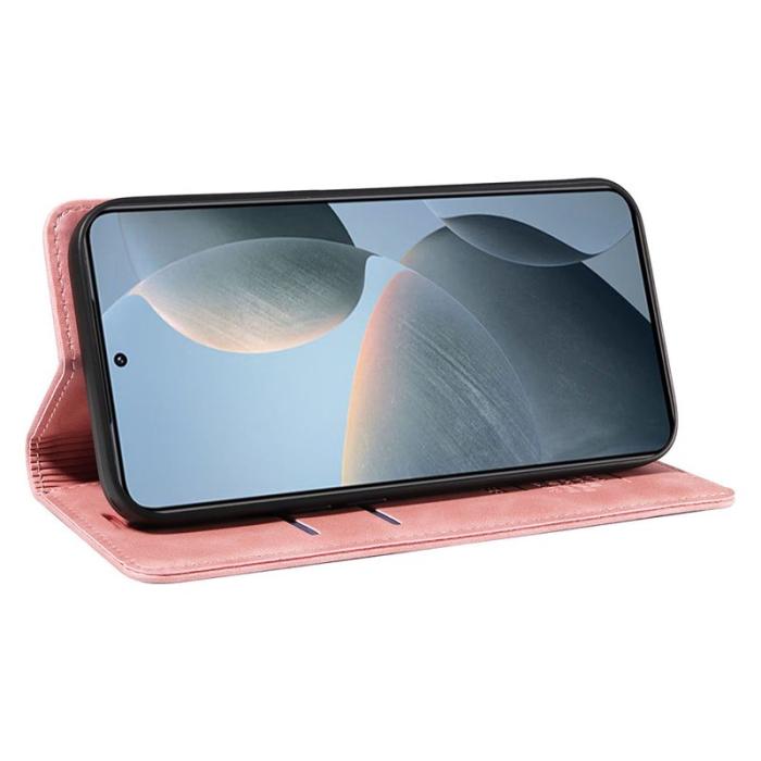 BETOPNICE - BETOPNICE 003 för Xiaomi 14T Fodral i Äkta läder - Pink