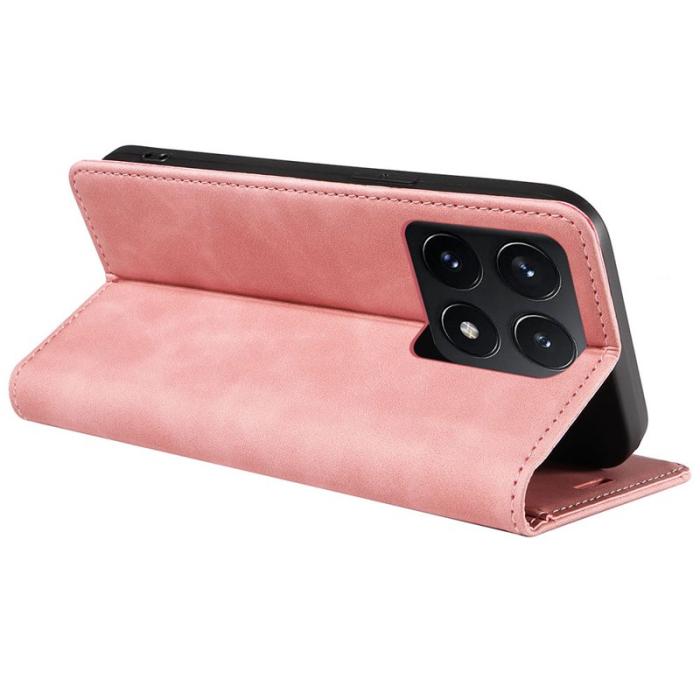 BETOPNICE - BETOPNICE 003 för Xiaomi 14T Fodral i Äkta läder - Pink