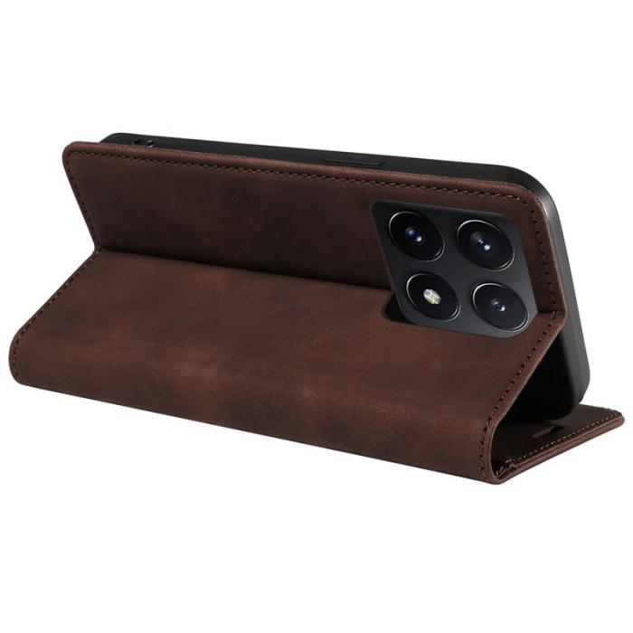 BETOPNICE - BETOPNICE 003 för Xiaomi 14T Wallet Fodral Äkta läder - Brun