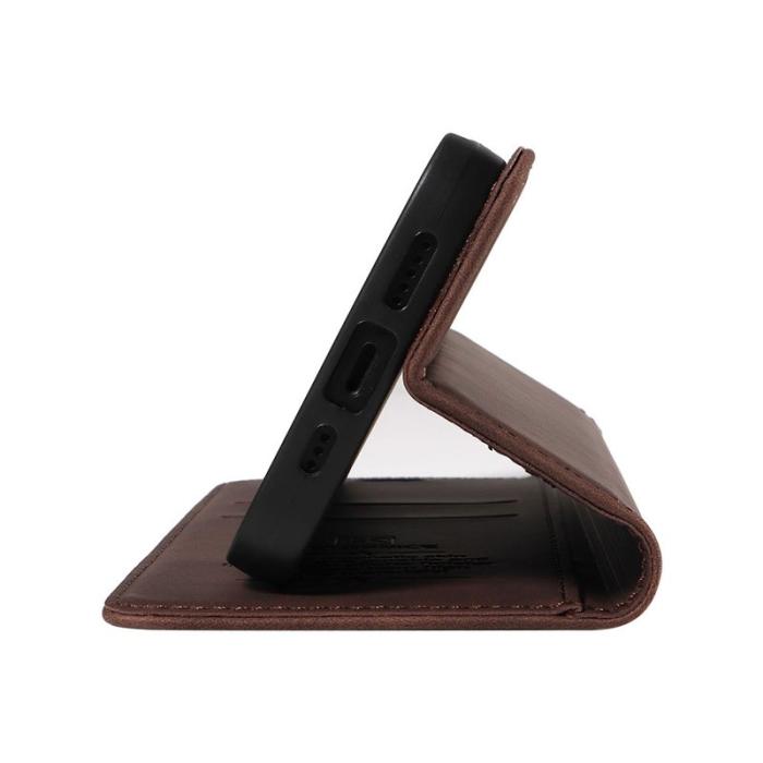 BETOPNICE - BETOPNICE 003 för Xiaomi 14T Wallet Fodral Äkta läder - Brun