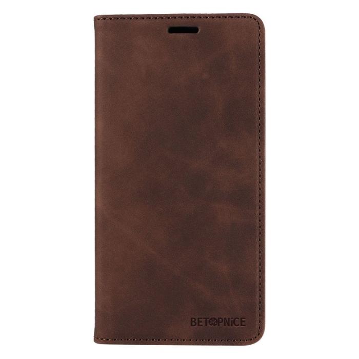 BETOPNICE - BETOPNICE 003 för Xiaomi 14T Wallet Fodral Äkta läder - Brun