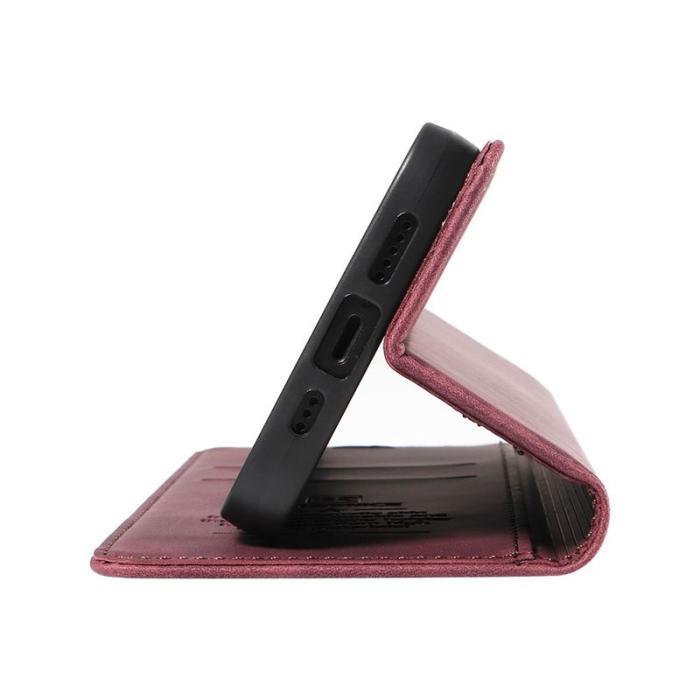 BETOPNICE - BETOPNICE 003 för Xiaomi 14T Wallet Fodral Äkta läder - Röd