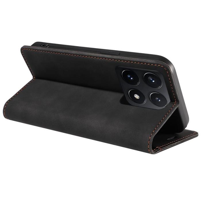 BETOPNICE - BETOPNICE 003 för Xiaomi 14T Wallet Fodral Äkta läder - Svart